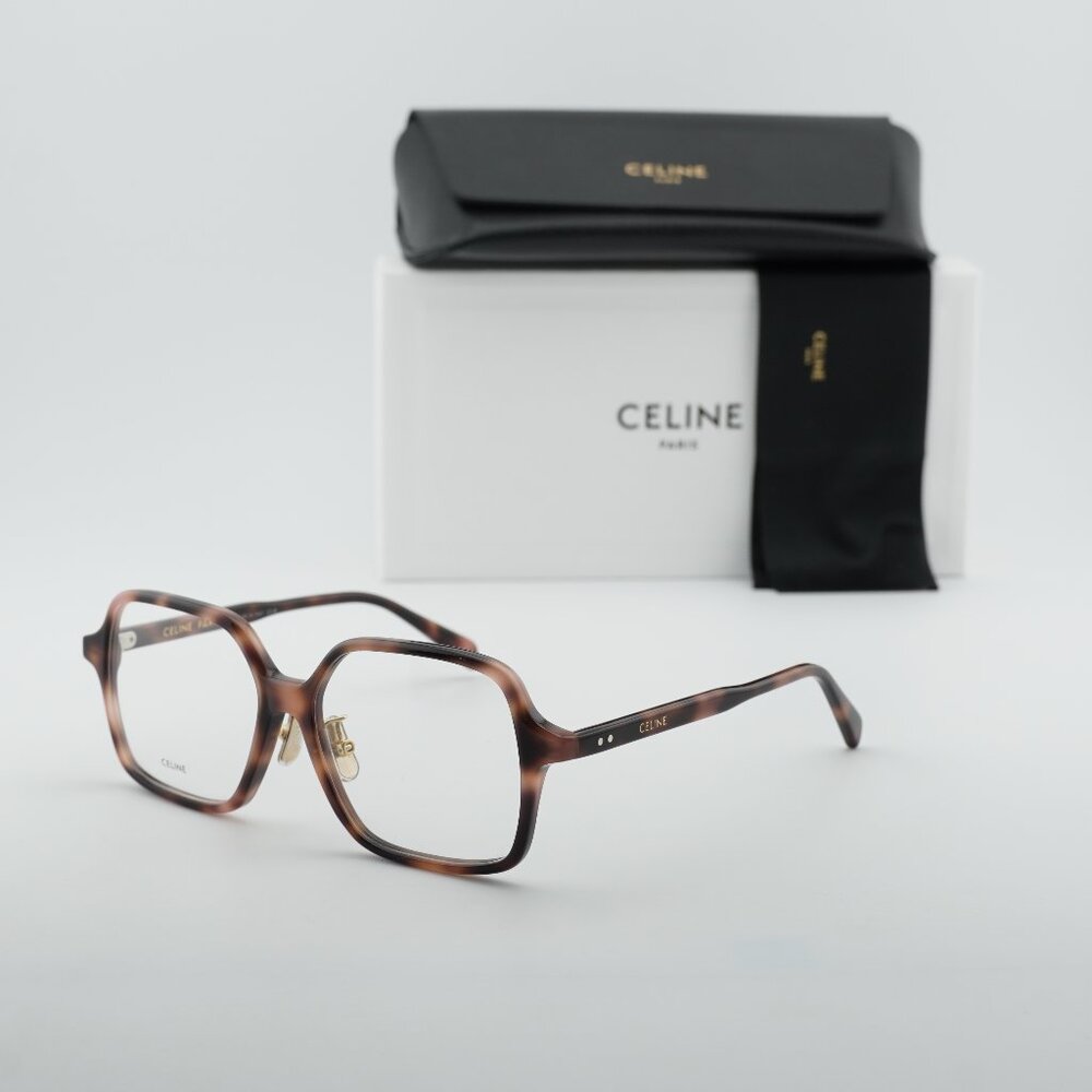 CELINE Tortoiseshell Brown Square Optical Glasses